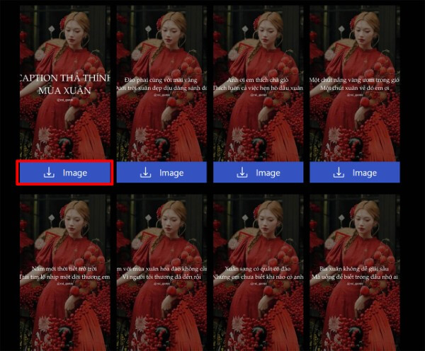 Chọn ảnh muốn tải xuống