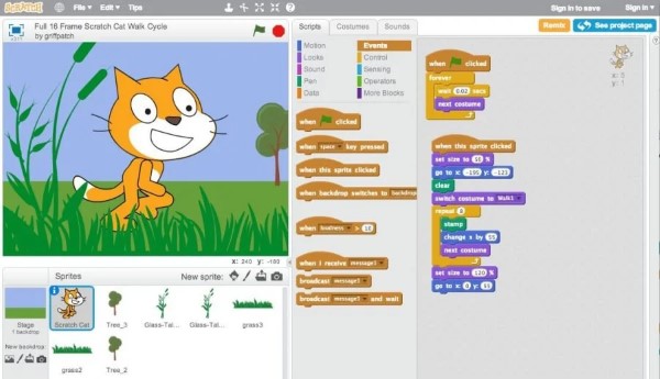 Tổng hợp các khối lệnh làm quen giao diện Scratch 3.0