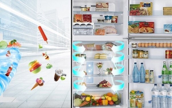 Tủ lạnh Aqua được trang bị hệ thống làm lạnh đa chiều