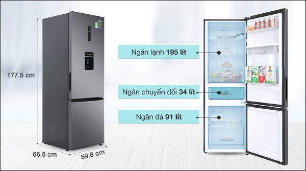 Tủ lạnh Aqua Inverter có thiết kế và dung tích đa dạng