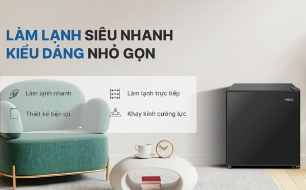 Tủ lạnh Aqua 50 lít AQR-D60FA(BS)