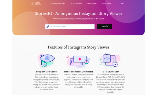 Công cụ StoriesIG 