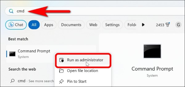 Nhập lệnh: query session