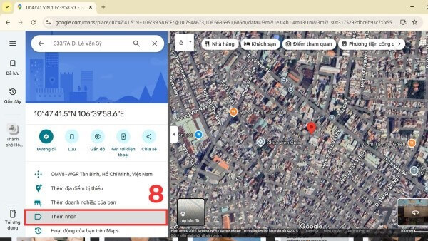 Chọn “Thêm nhãn” để đặt tên 