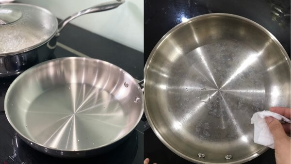 Lưu ý khi tôi chảo inox chống dính inox
