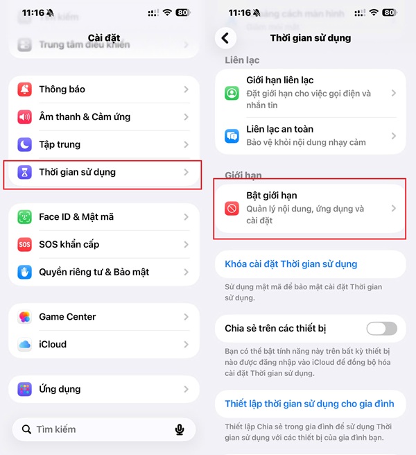 Kiểm tra giới hạn (Restrictions)