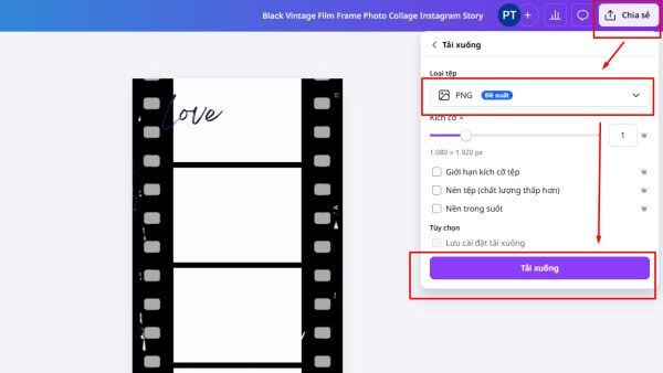 Nhấn Tải xuống