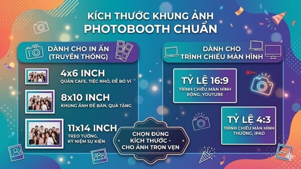 Lựa chọn đúng kích thước giúp hình ảnh hiển thị đầy đủ