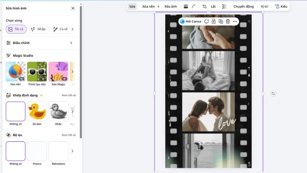 Tiến hành thiết kế background và bố cục frame