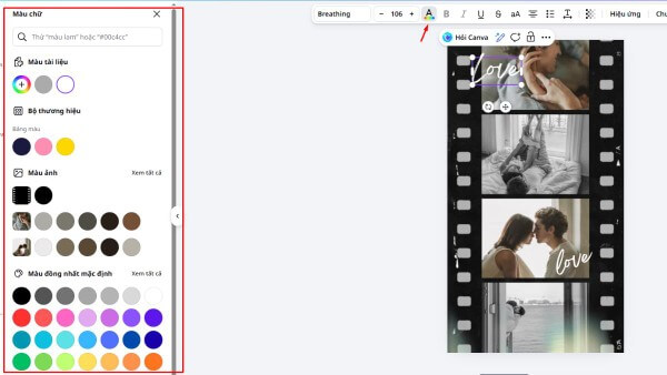 Tùy chỉnh màu sắc và font chữ