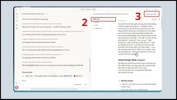 Nhấn “Copy to your skills”
