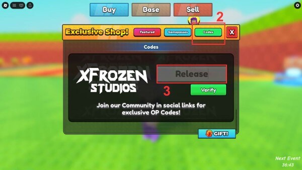 Nhập chính xác mã code vào ô yêu cầu