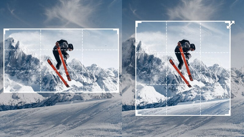 Crop loại bỏ những phần không cần thiết quanh bức ảnh