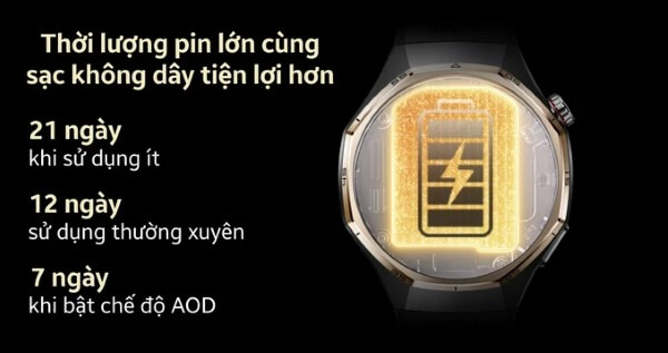 Huawei Watch GT6 Pro có viên pin dung lượng 867 mAh