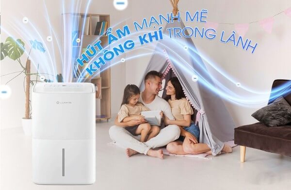 LUMIAS D6S-60L có khả năng hút ẩm lên tới 60 lít/ngày
