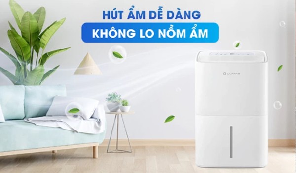 Máy hút ẩm 60L LUMIAS D6S-60L có độ ồn thấp chỉ khoảng 45dB