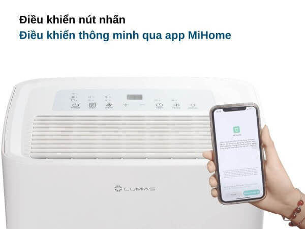 LUMIAS D6S-60L hỗ trợ điều khiển thông qua ứng dụng MiHome trên điện thoại