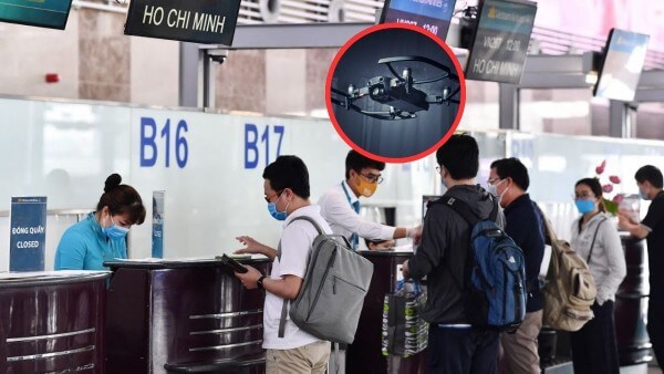 Người dùng chủ động khai báo khi mang flycam với hãng hàng không