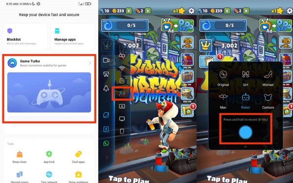 Game Turbo có giao diện thân thiện và dễ thao tác