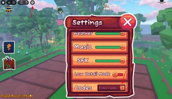 Nhập mã code chính xác vào ô trống