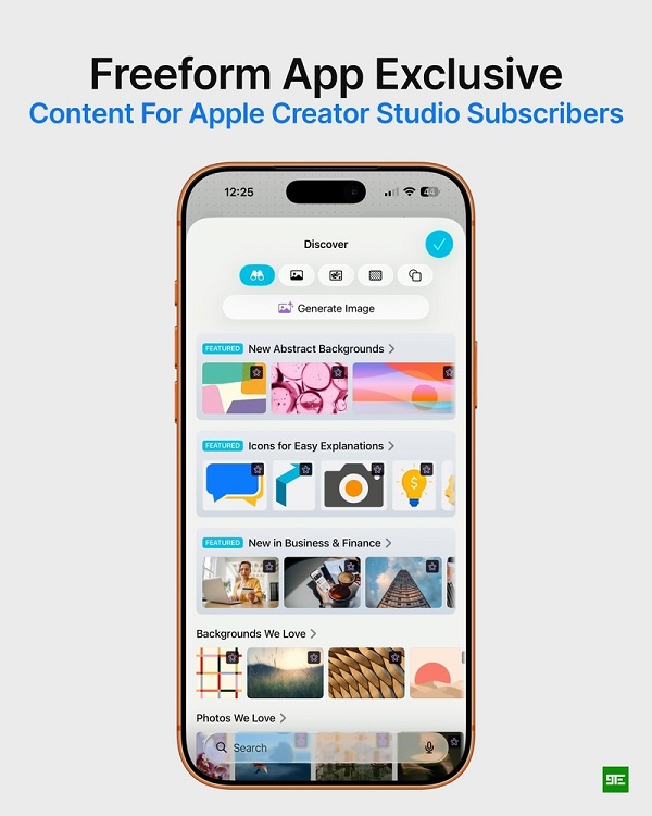 Khả năng biên tập ảnh AI trong Freeform