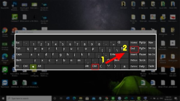 Nhấn tổ hợp phím Ctrl + End 