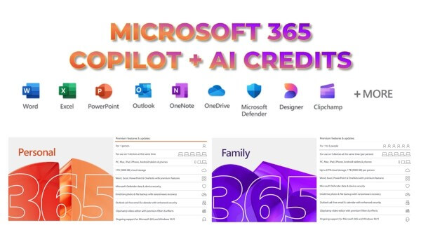 Microsoft 365 Personal được tích hợp AI Copilot