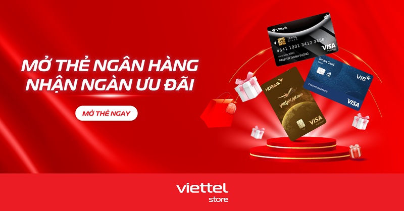 Mở thẻ tín dụng ngân hàng HDBank tại Viettel Store