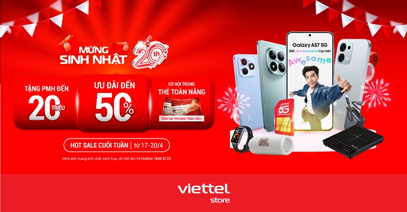 Hotsale cuối tuần, mừng sinh nhật 20 tuổi