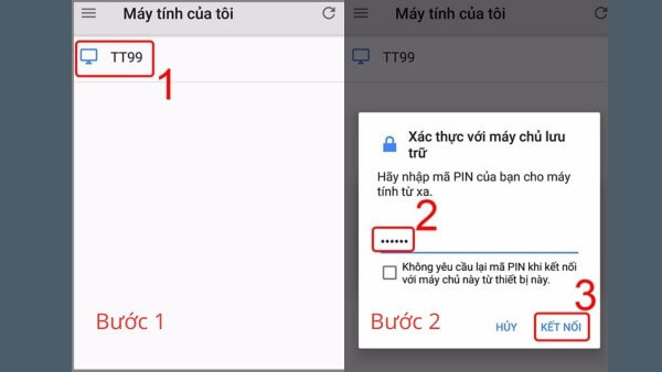 Chọn thiết bị cần kết nối