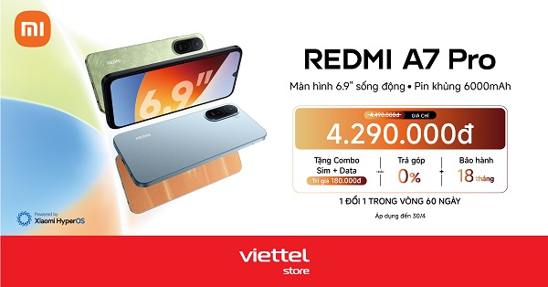 Hotsale mở bán Redmi A7 Pro giá chỉ 4.290.000đ