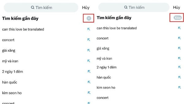 Chọn “Xóa” (Clear) 