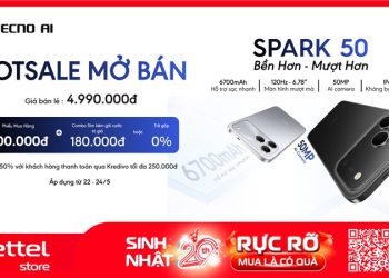 Viettel Store mở bán TECNO SPARK 50 giá chỉ 4.990.000đ
