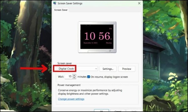 Chọn Digital Clock