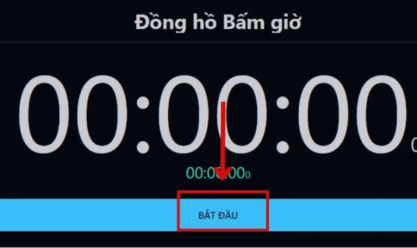 Nhấn Bắt đầu