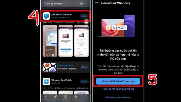 Tiến hành quét mã QR