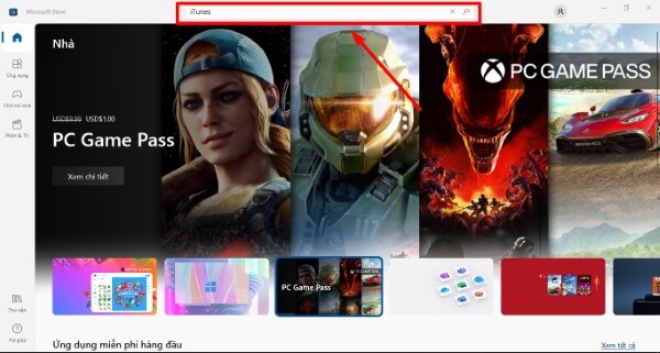 Mở Microsoft Store và tìm “iTunes”