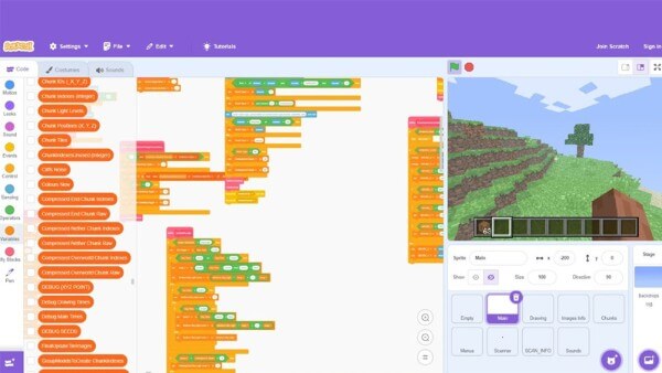 Game Minecraft (phiên bản 2D)