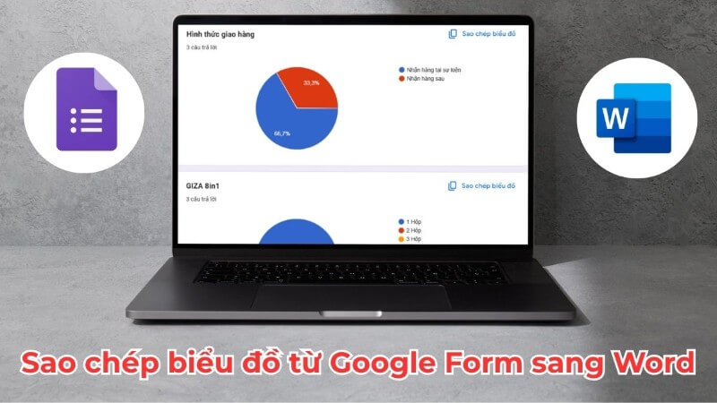 Hướng dẫn sao chép biểu đồ từ Google Form sang Word