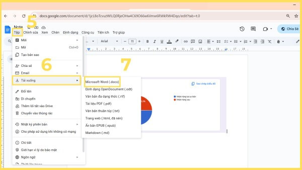Chọn Tải xuống → Microsoft Word