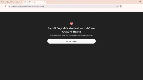 Chọn mục “Health”