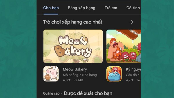 Mở CH Play