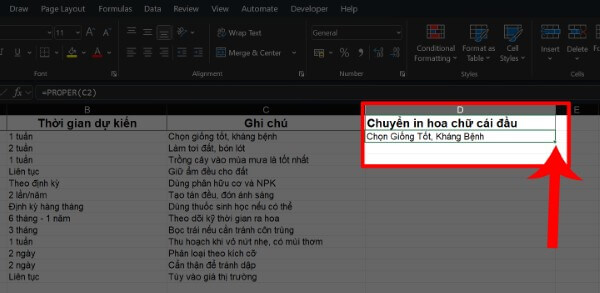 Nhập công thức cho ô đầu tiên