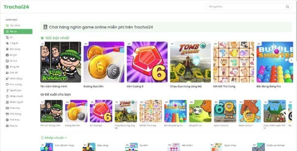 Tổng hợp thể loại game phổ biến trên Cốc Cốc