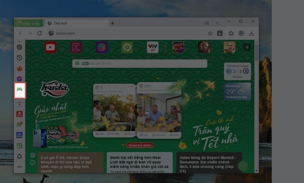 Nhấn biểu tượng tay cầm chơi game