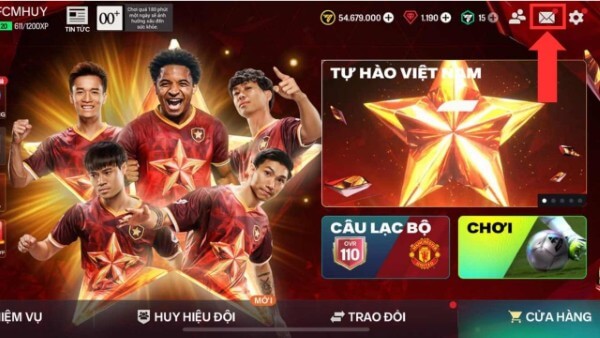Hệ thống thông báo nhận quà thành công