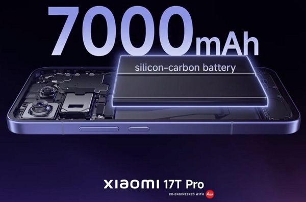 Dung lượng pin Xiaomi 17T Pro lên tới 7.000mAh