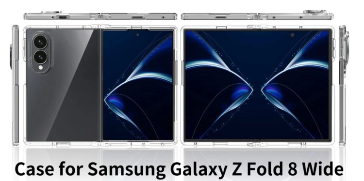 Thiết kế dự kiến của Galaxy Z Fold8 Wide