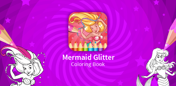 Mermaid Coloring Book Glitter
