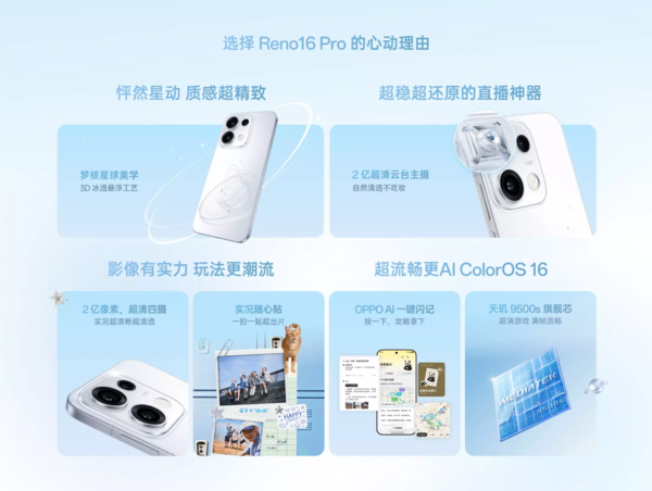 OPPO Reno16 Pro có giá khởi điểm từ 4,499 CNY